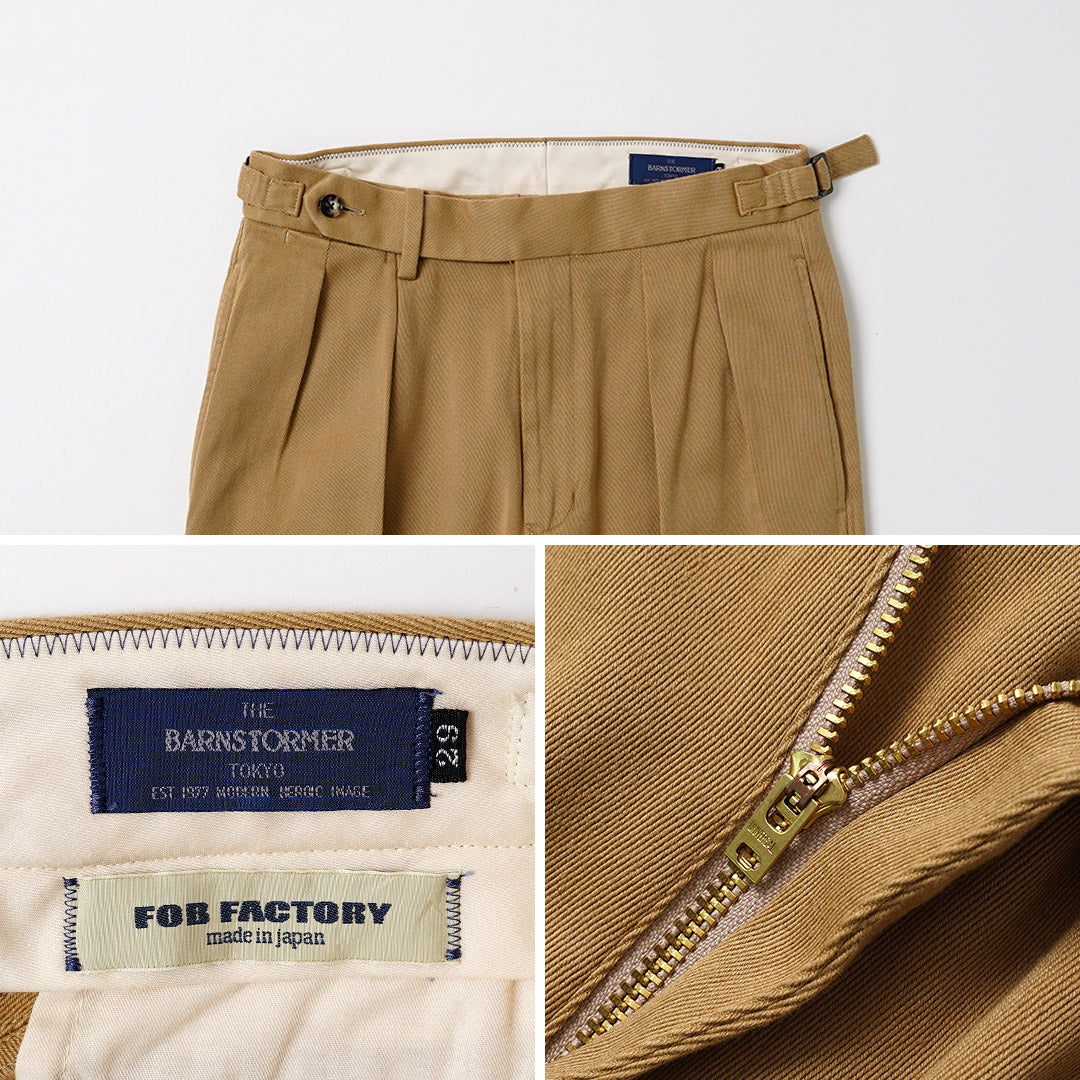 BARNSTORMER / FOB Collaboration Pleated Wide Dobby Chino Pants