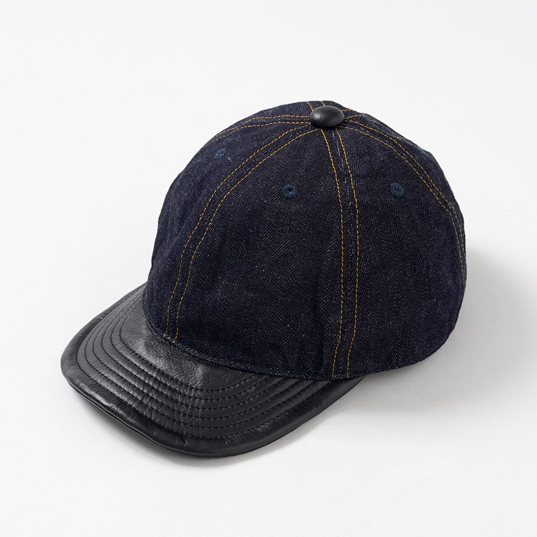 HIGHER / Selvedge Denim × Leather Brim Cap