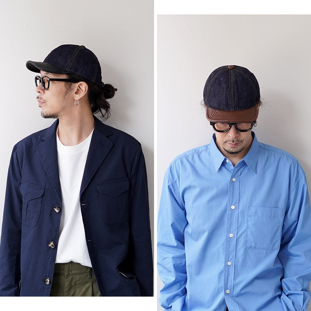HIGHER / Selvedge Denim × Leather Brim Cap