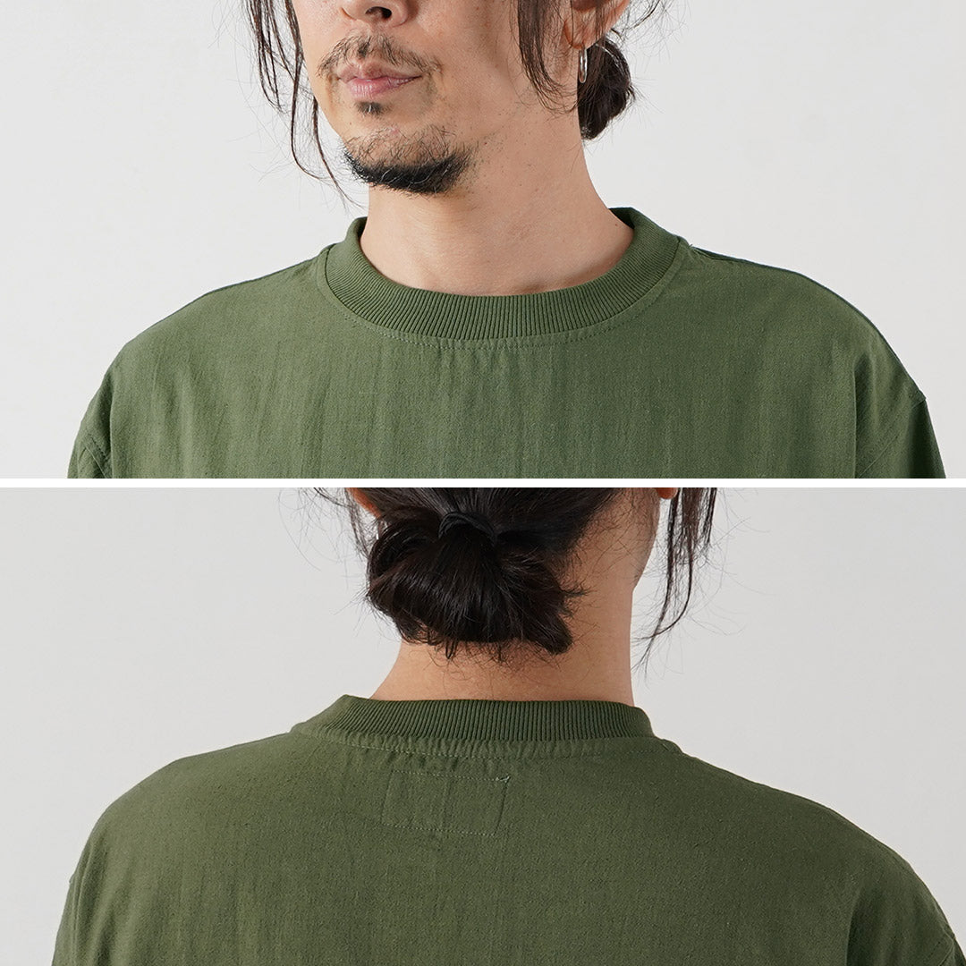 KEMA DESIGNS / Hemp Organic Cotton Woven Pocket T-Shirt