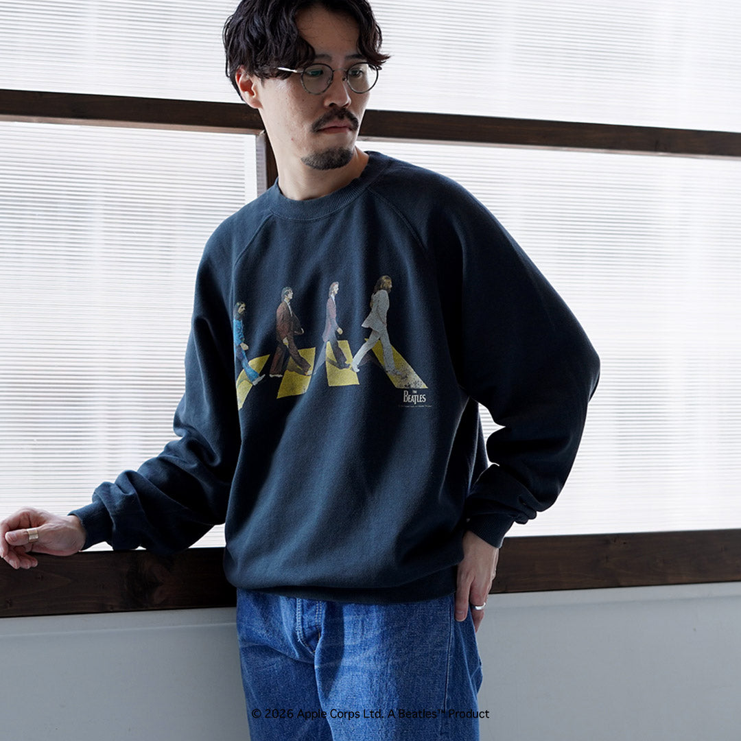 FREE RAGE / The Beatles × FREE RAGE Last Recording Raglan Crew Sweatshirt