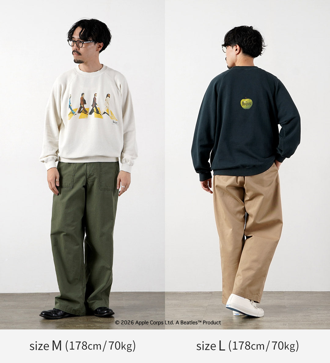 FREE RAGE / The Beatles × FREE RAGE Last Recording Raglan Crew Sweatshirt