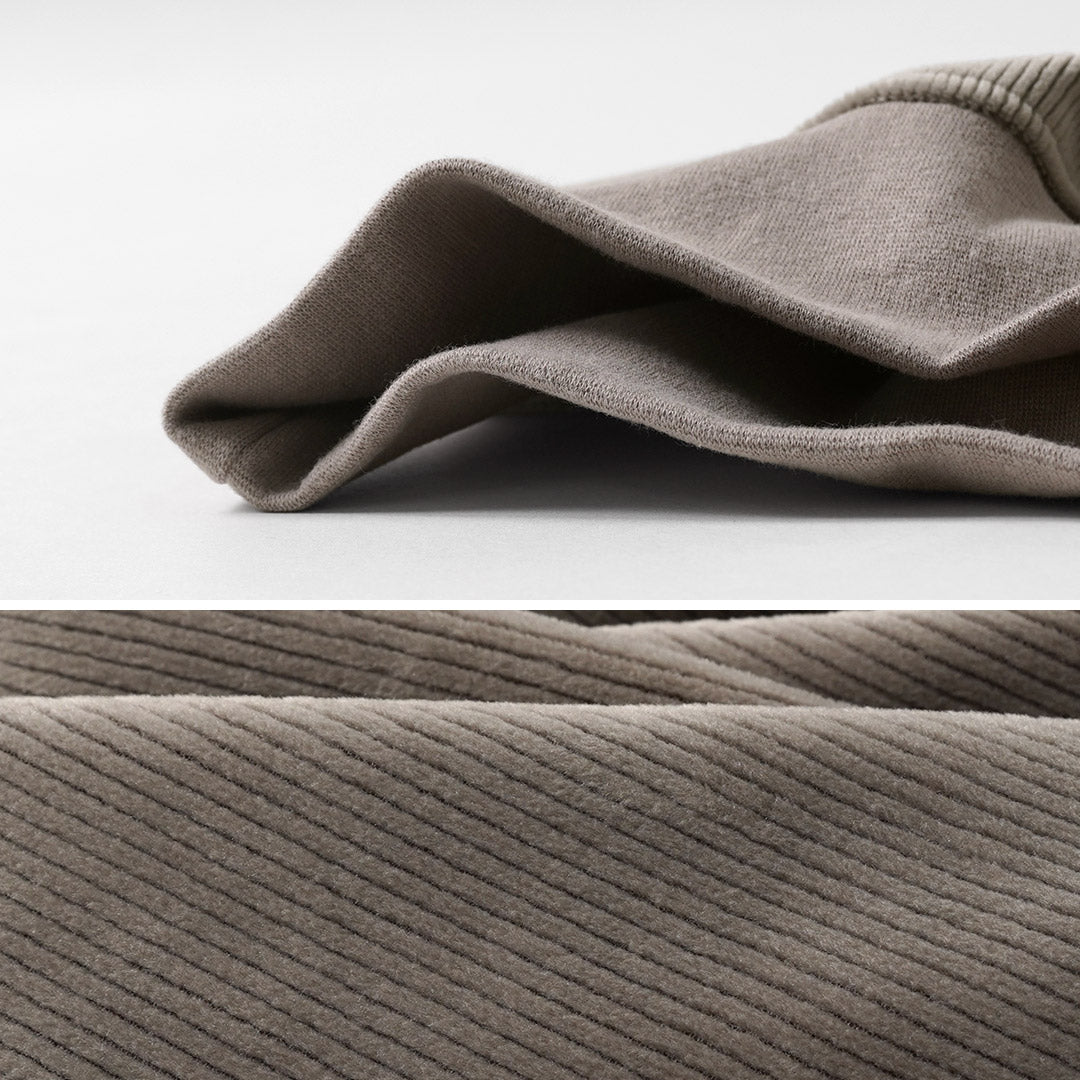 RAG / Corduroy-Like Stand Collar Henley Pullover Fleece