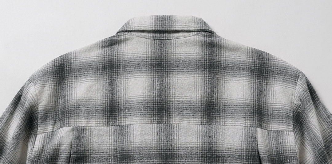 KEMA DESIGNS / Linen Wool Amundsen Ombre Open-Collar Shirt