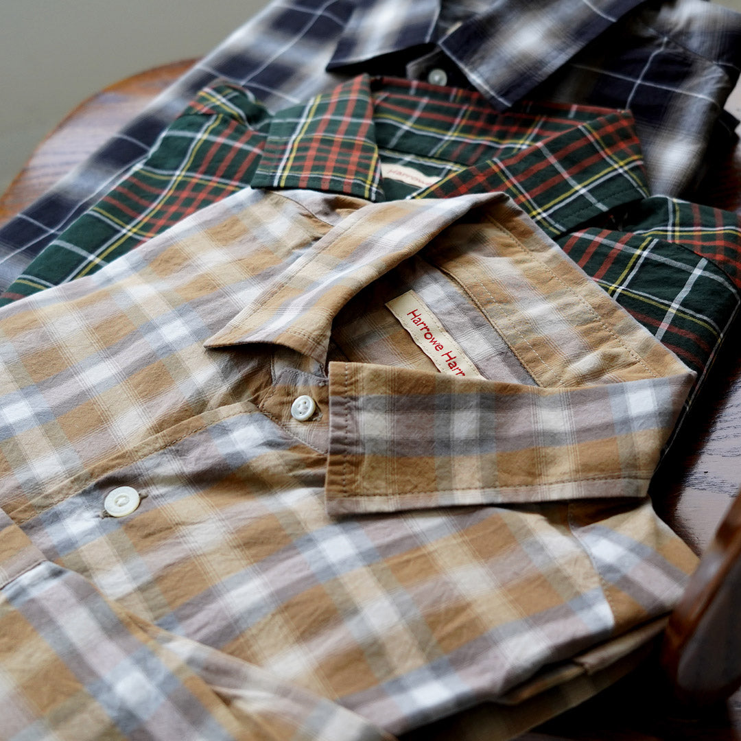 HARROWE HARROWE / Check Regular-Collar Shirt