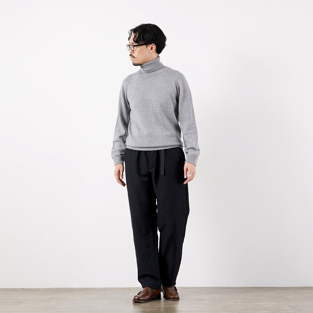 FUJITO / Naun Pantalon Sans Ceinture Laine Lin Serge