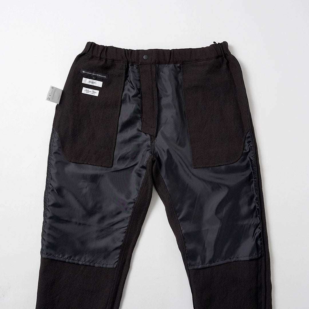 FUJITO / Naun Pantalon Sans Ceinture Laine Lin Serge