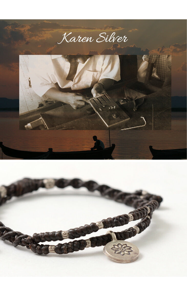 Brazalete superior de doble cadena Phadua / Wax Cord
