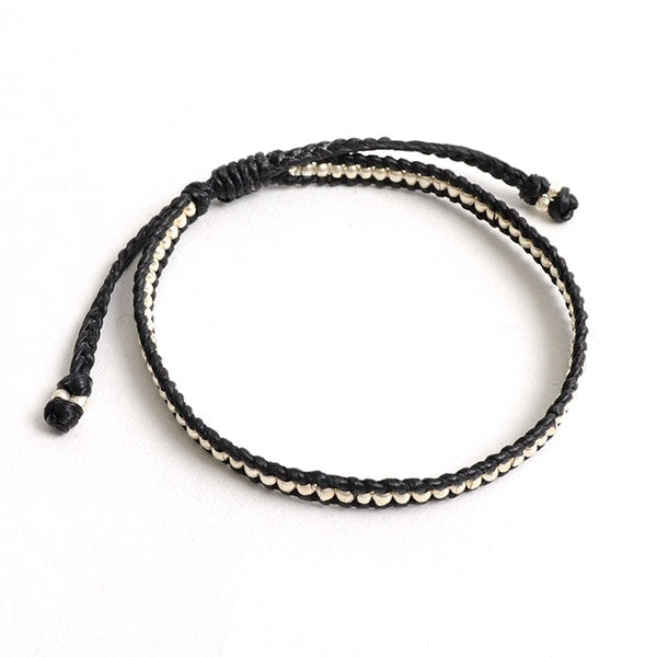 Phadua / Wax Cord Silver Series Anklet