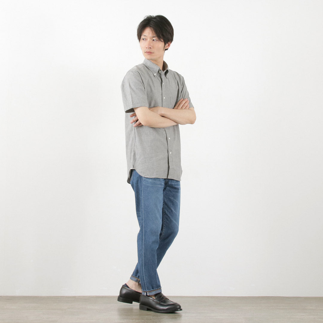 ROCOCO / Selvage Chambray Short Sleeve Button Down Shirt