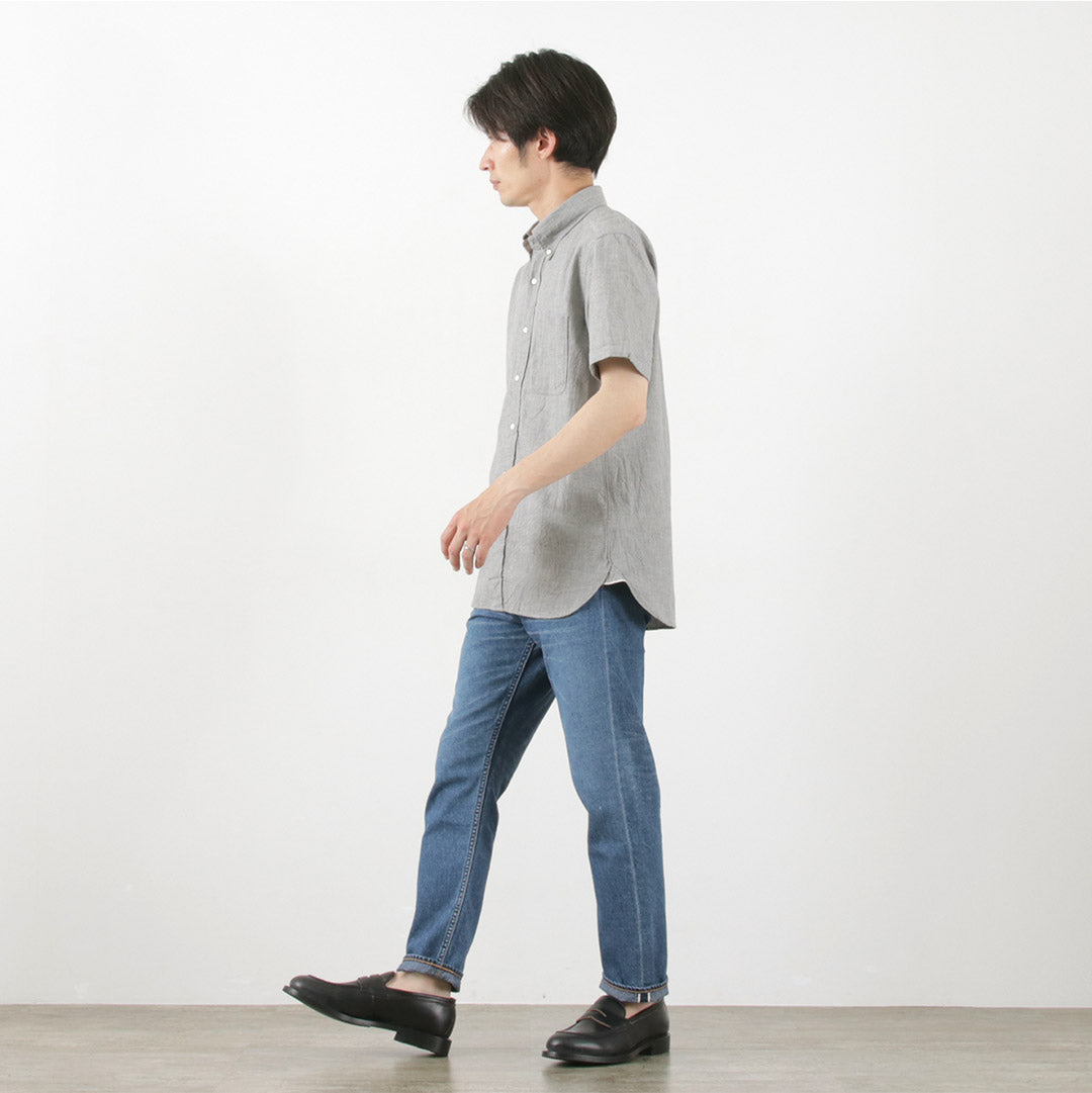 ROCOCO / Selvage Chambray Short Sleeve Button Down Shirt
