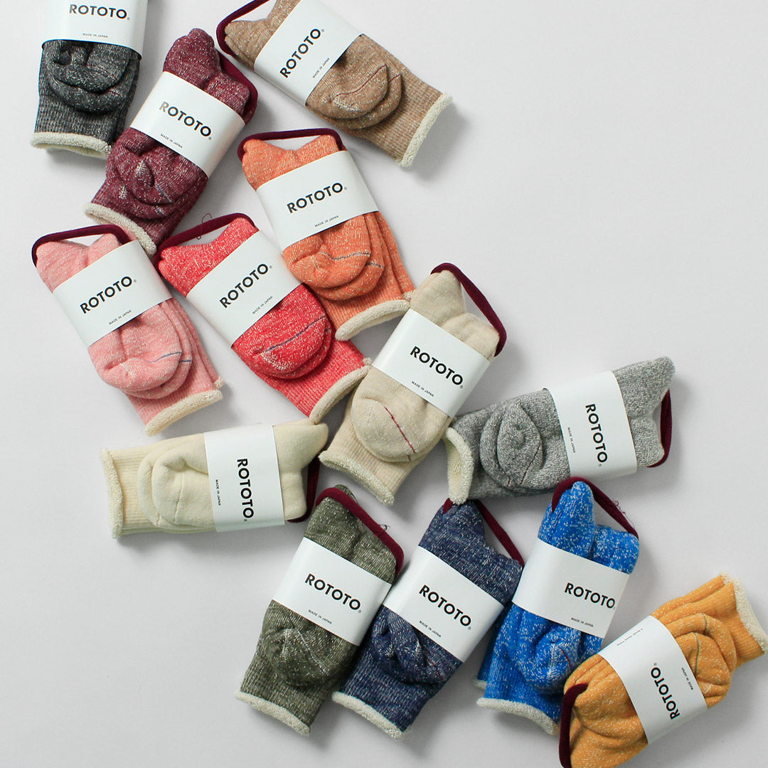 ROTOTO / Chaussettes Double Face Laine Mérinos & Coton Biologique