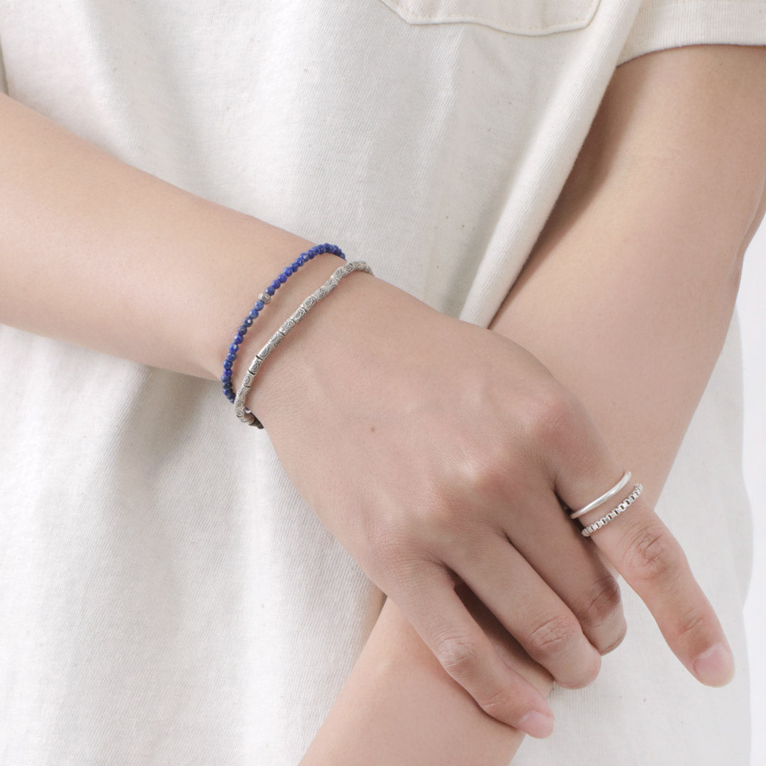 PHADUA / Lapis (3mm) Cut Bead Bracelet