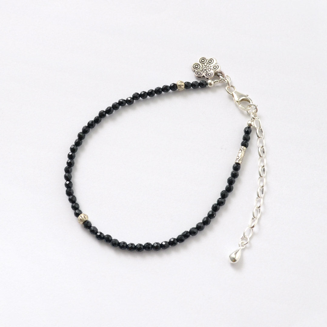 Phadua / Black Onyx (3mm) 컷 비드 발목 조정기
