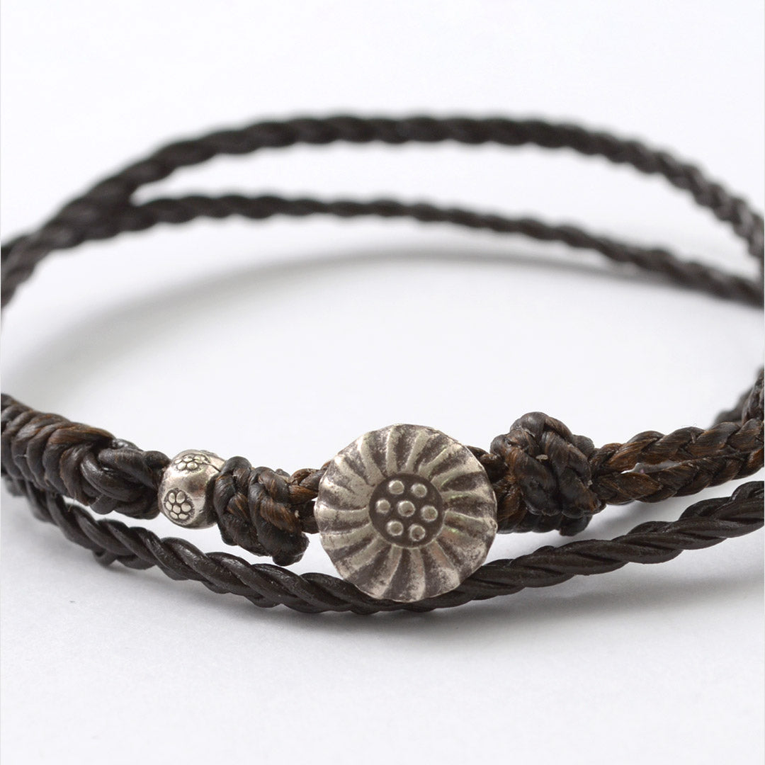 Phadua / Braided 1mm 가죽 2 랩 발목