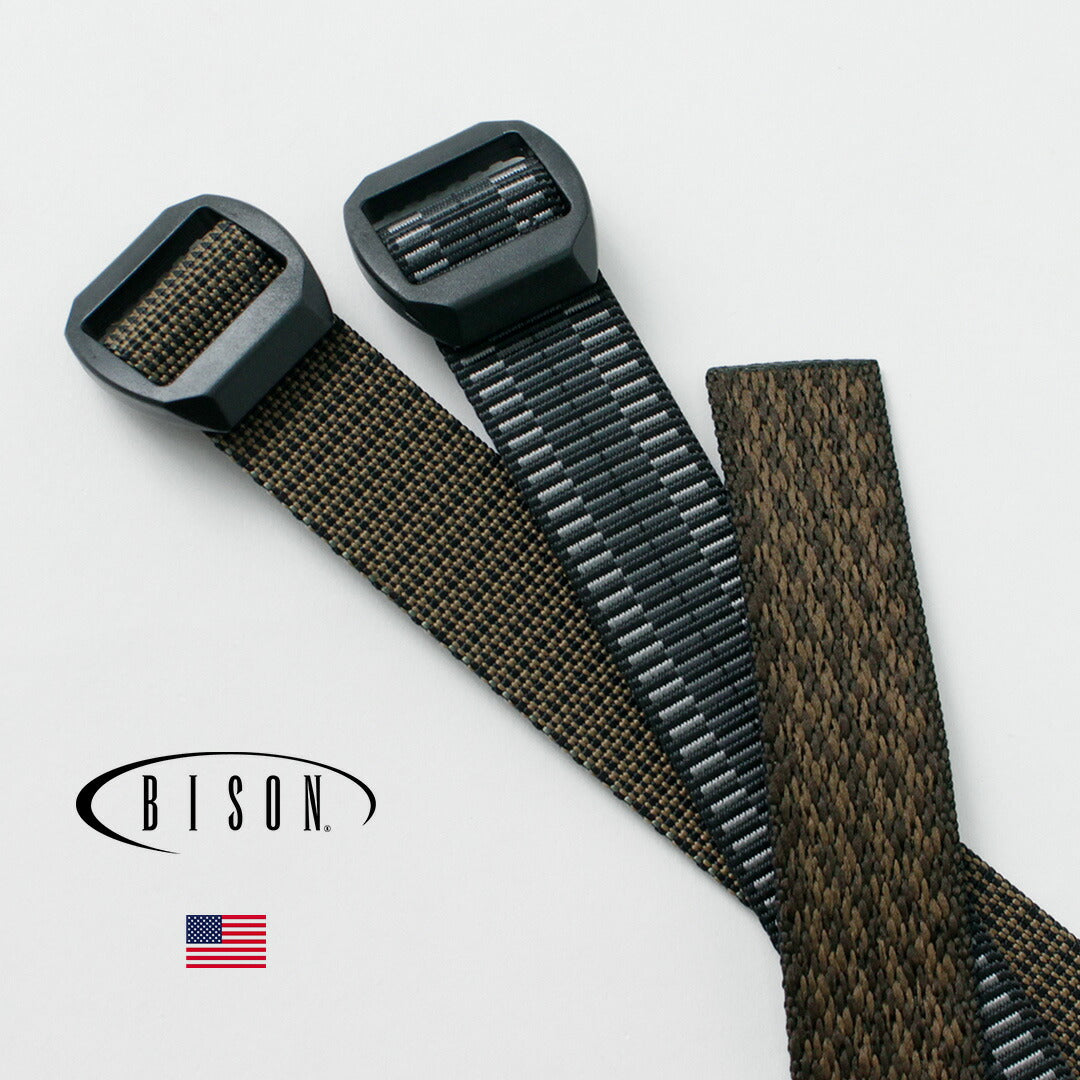 BISON DESIGNS / Cinturón de correas de nailon estampado de 30 mm