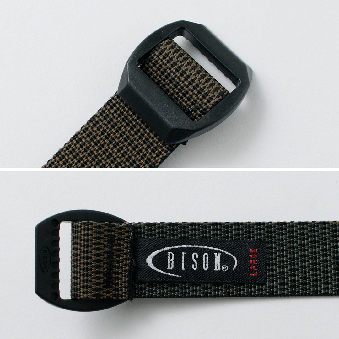 BISON DESIGNS / Cinturón de correas de nailon estampado de 30 mm