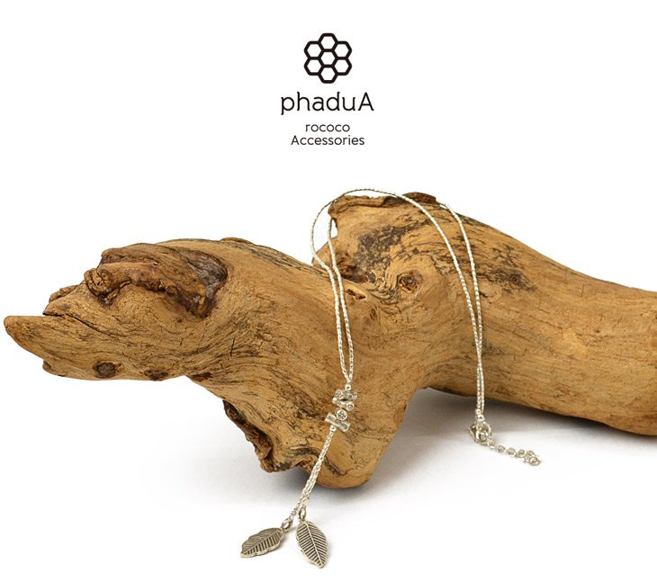 Phadua / Karen Silver Leaf 비드 목걸이