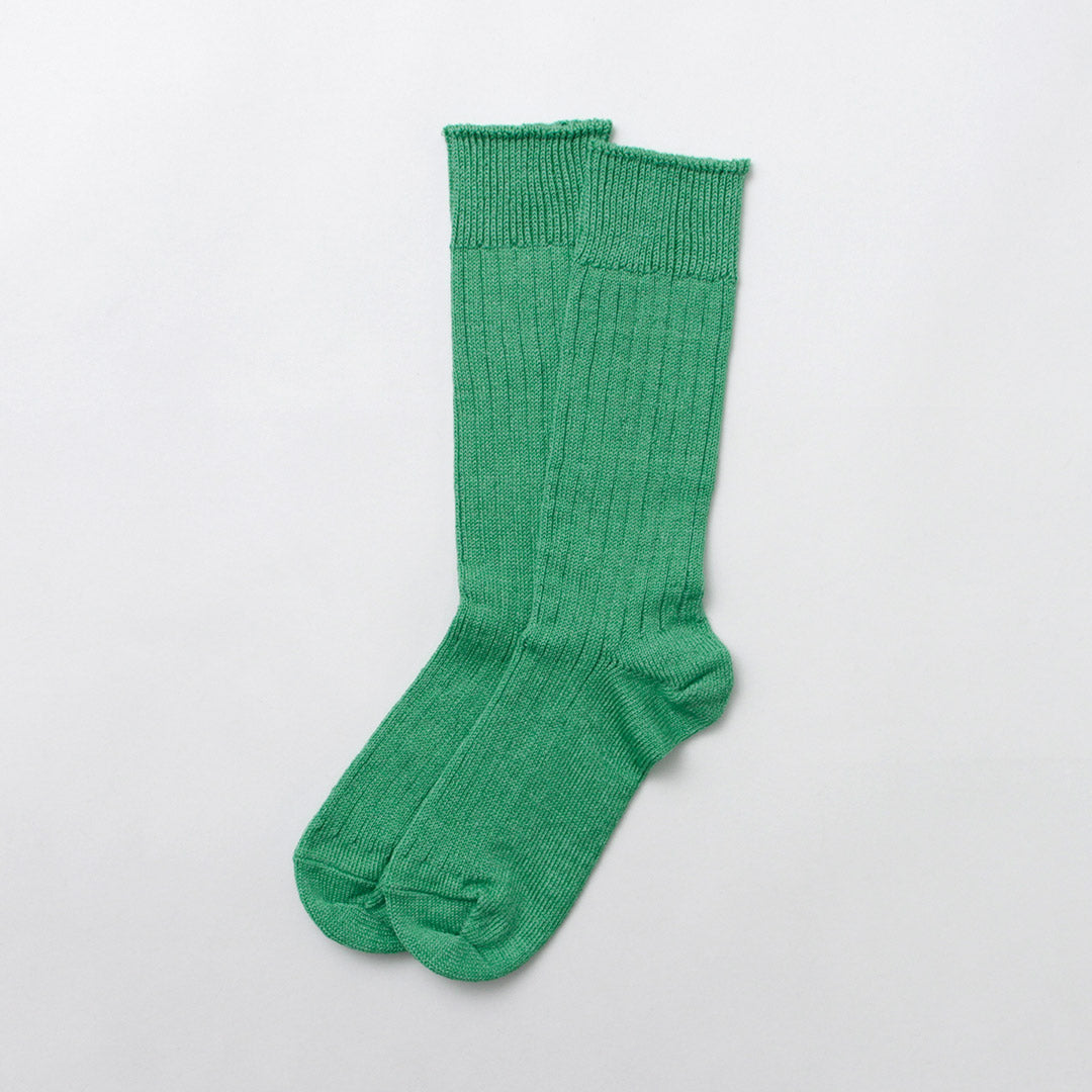 ROTOTO/R1461 Calcetines Canalé Algodón Lino