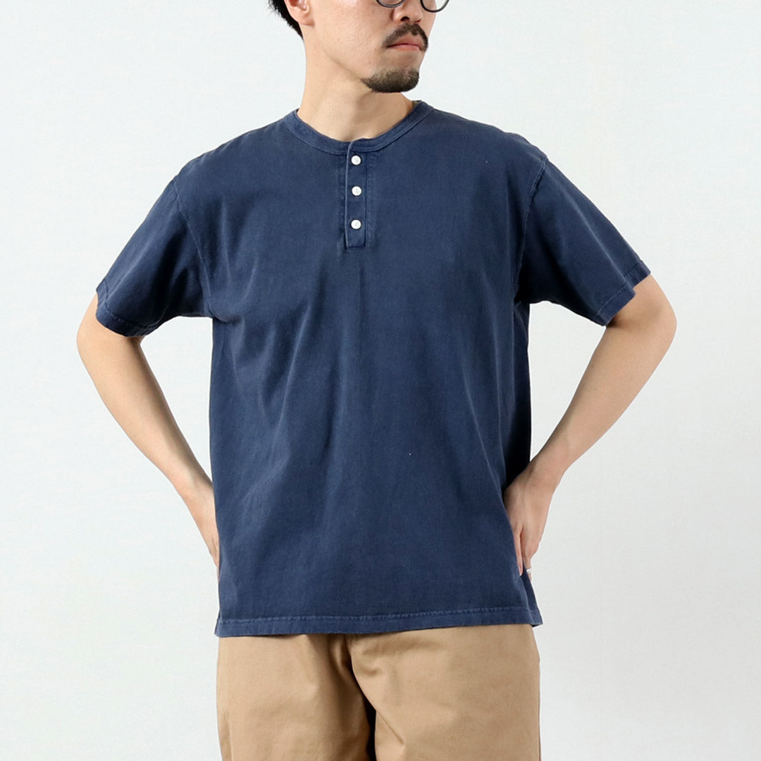 GOOD ON / Short-Sleeve Henley Neck T-Shirt