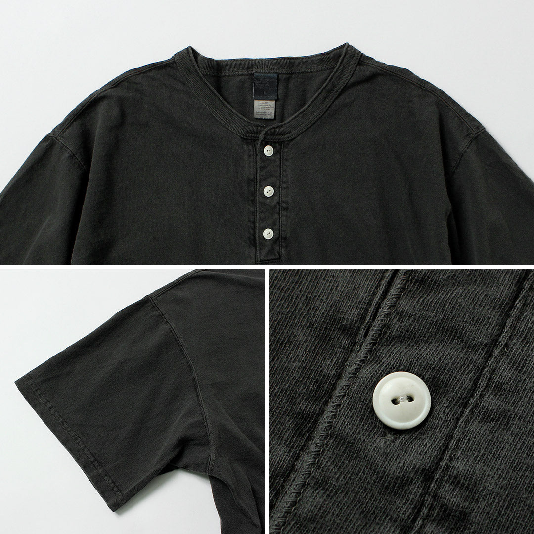GOOD ON / Short-Sleeve Henley Neck T-Shirt