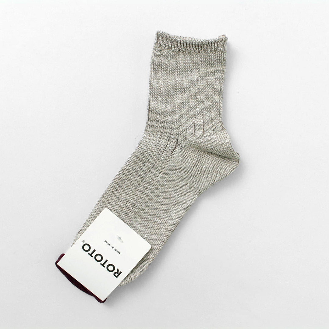 ROTOTO / Chaussettes côtelées en lin et coton