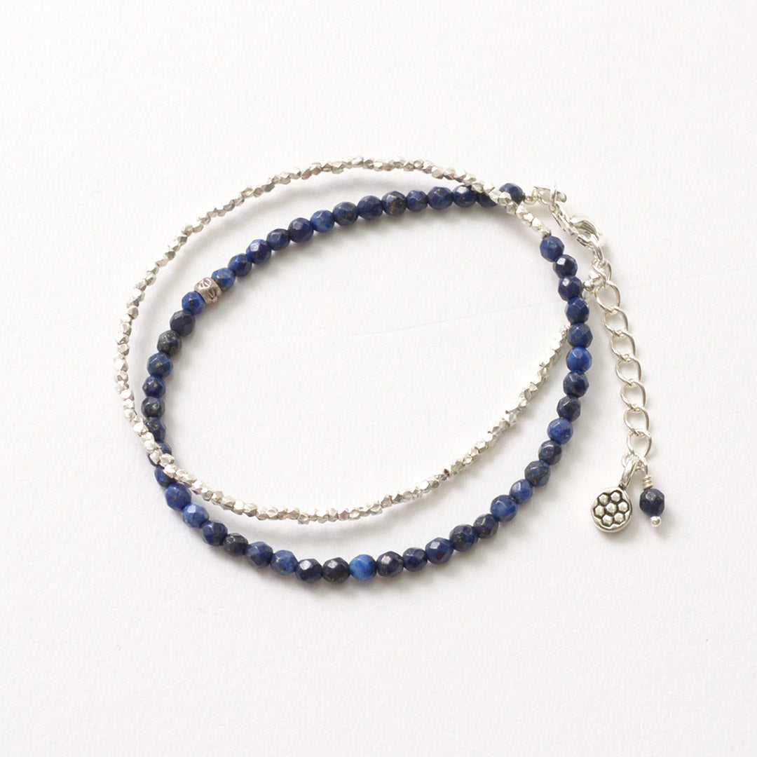 Bracelet phadua / lapis lazuli w-wrap