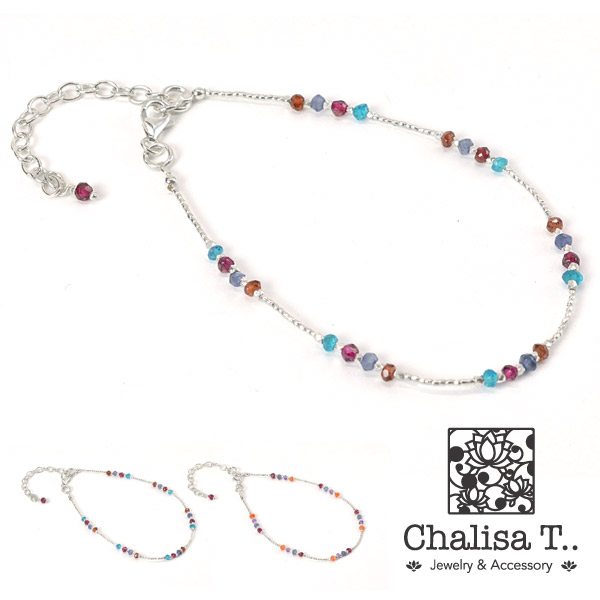 Chalisa T .. / Natural Stone Anklet