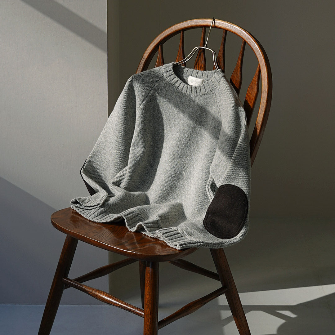 SOGLIA / Landnoah Pull col rond en laine britannique