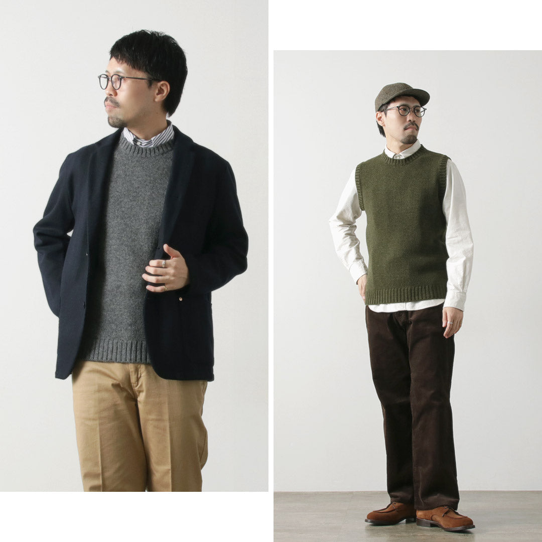 SOGLIA / Landnoah 브리티시 울 크루넥 니트 조끼