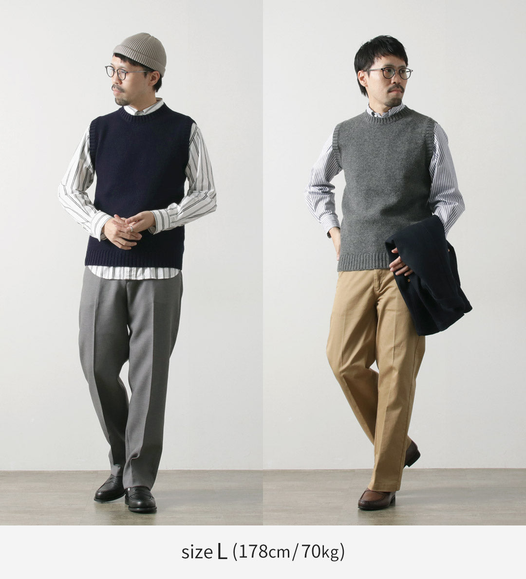SOGLIA / Landnoah 브리티시 울 크루넥 니트 조끼