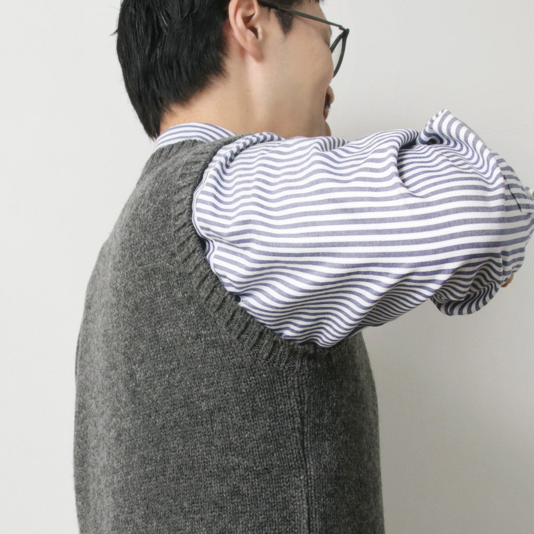 SOGLIA / Landnoah 브리티시 울 크루넥 니트 조끼