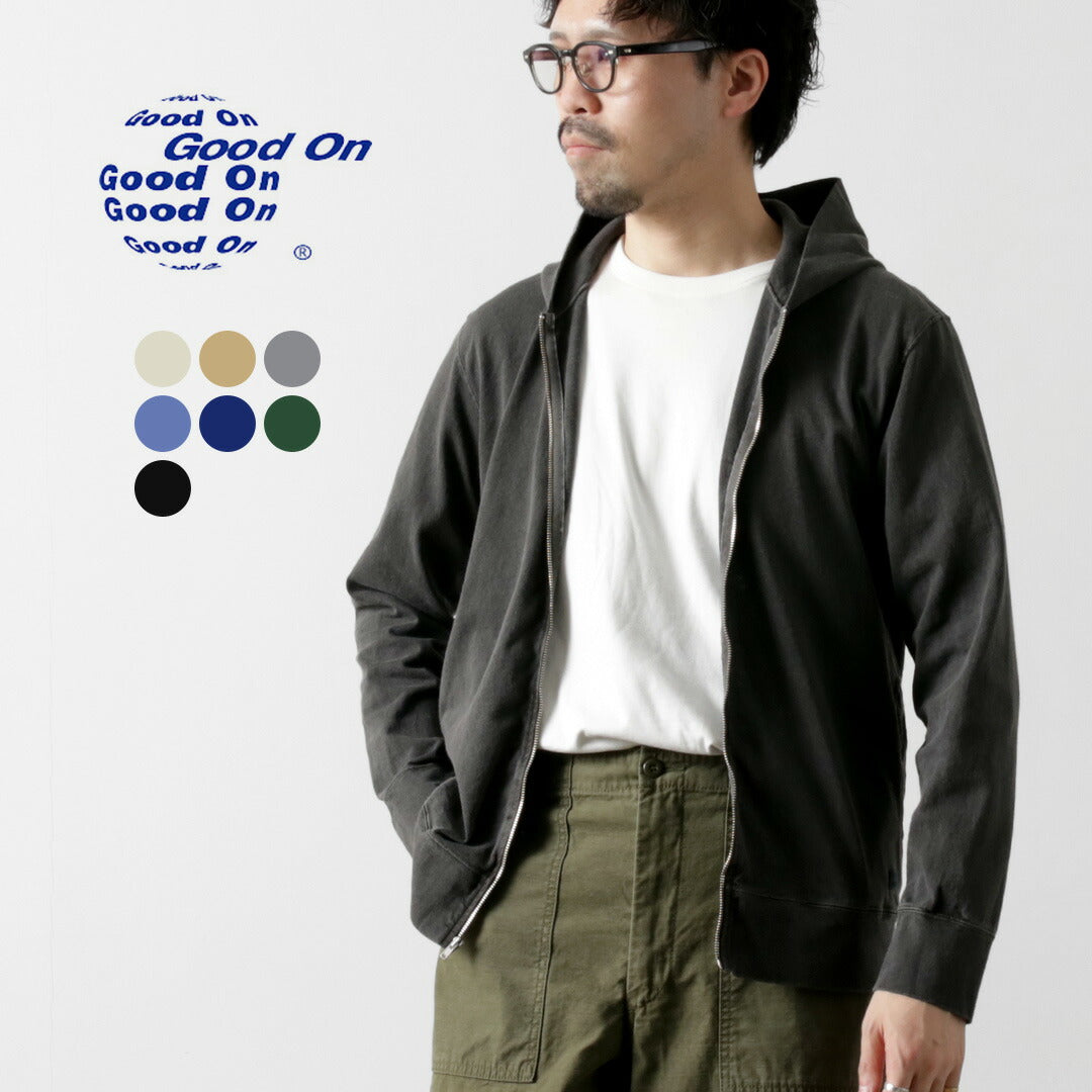 GOOD ON / Pigment Dye Zip Tee Parka