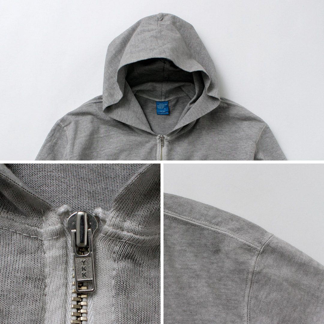 GOOD ON / Pigment Dye Zip Tee Parka