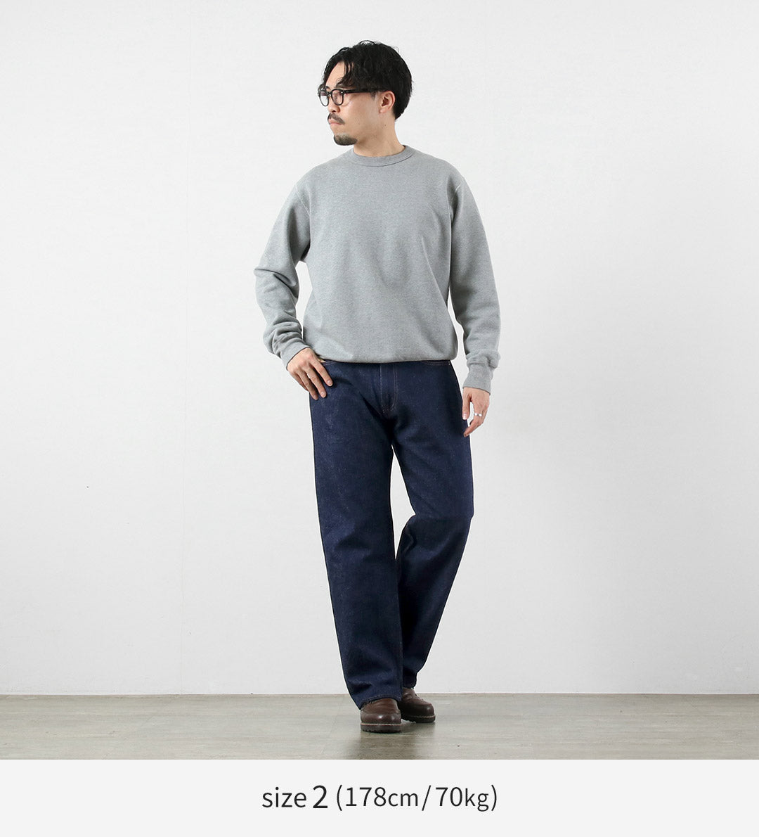 FOB FACTORY / F1147 5포켓 와이드 데님 팬츠