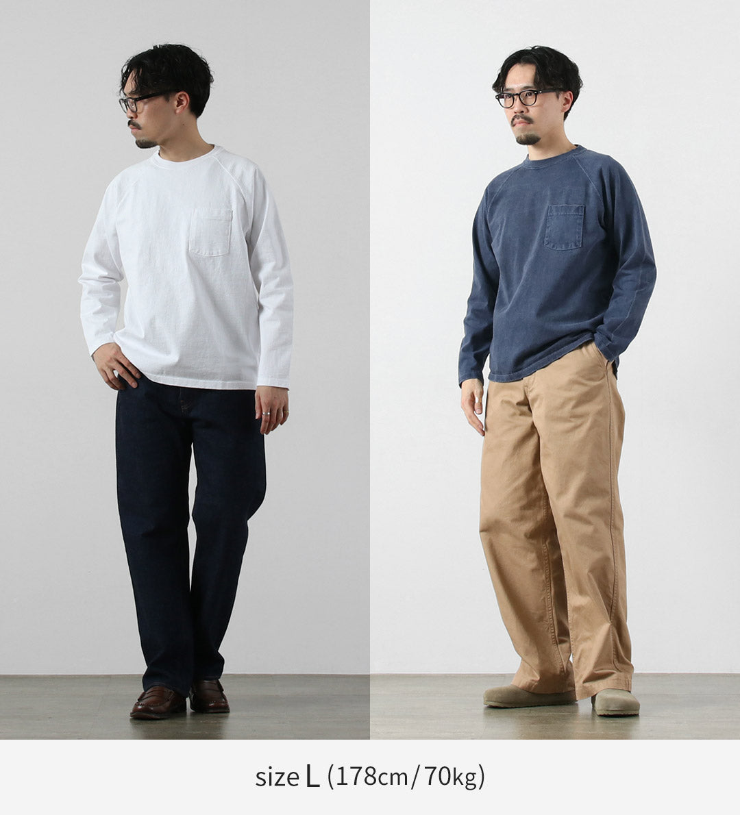 GOOD ON / Heavy Raglan Pocket Long-Sleeve T-Shirt
