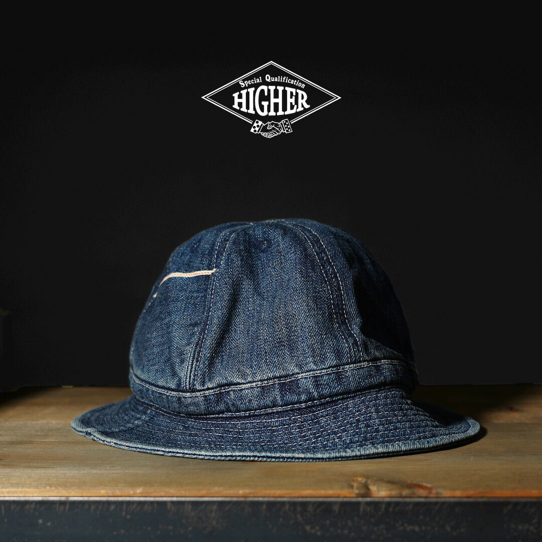 HIGHER / Selvage Denim Panel 6 Hat - Finition usée