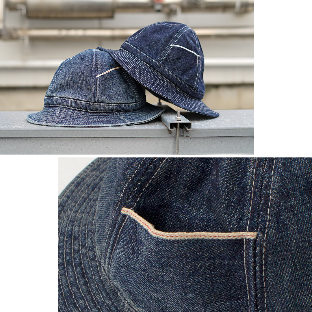 HIGHER / Selvage Denim Panel 6 Hat - Finition usée