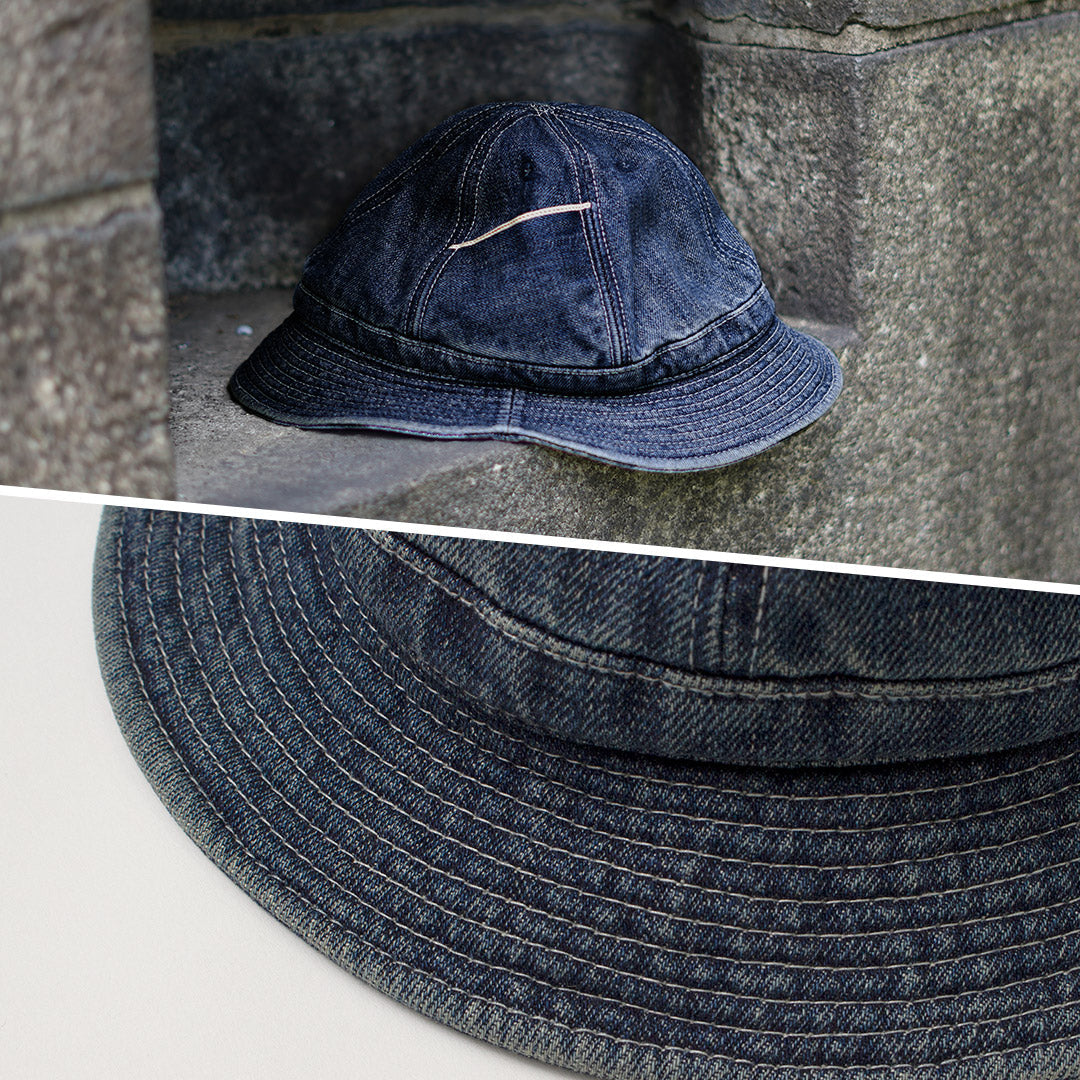 HIGHER / Selvage Denim Panel 6 Hat - Finition usée