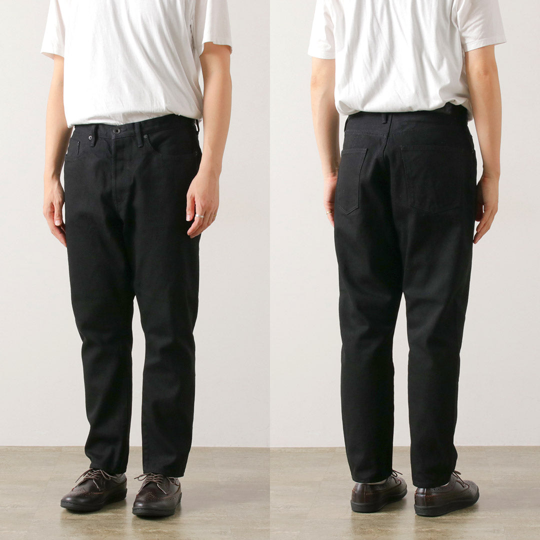 SANCA / 블랙데님 테이퍼드 5P 팬츠