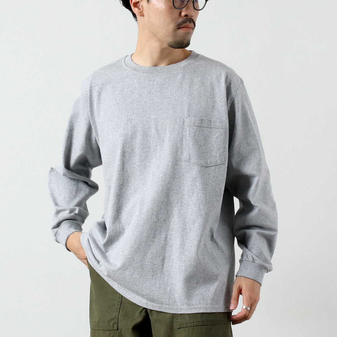 GOODWEAR / 圆领长袖口袋 T 恤