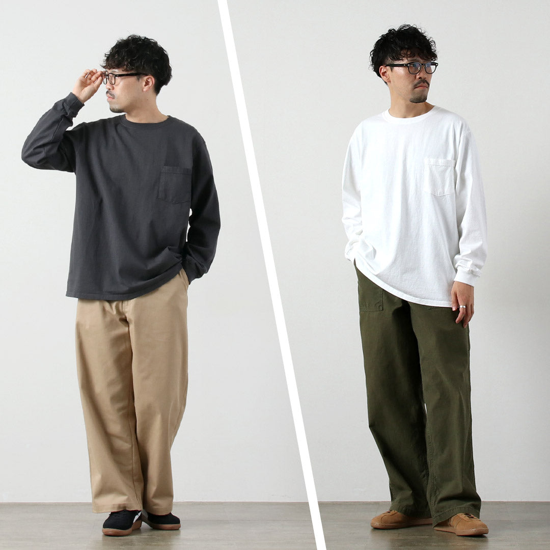 GOODWEAR / 圆领长袖口袋 T 恤