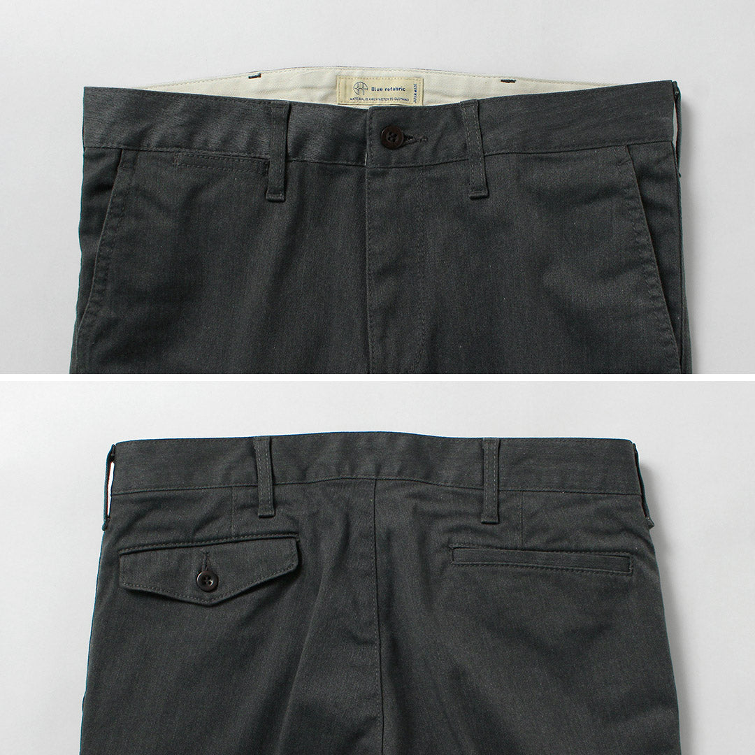 Blue refabric / Officer Tapered Trousers