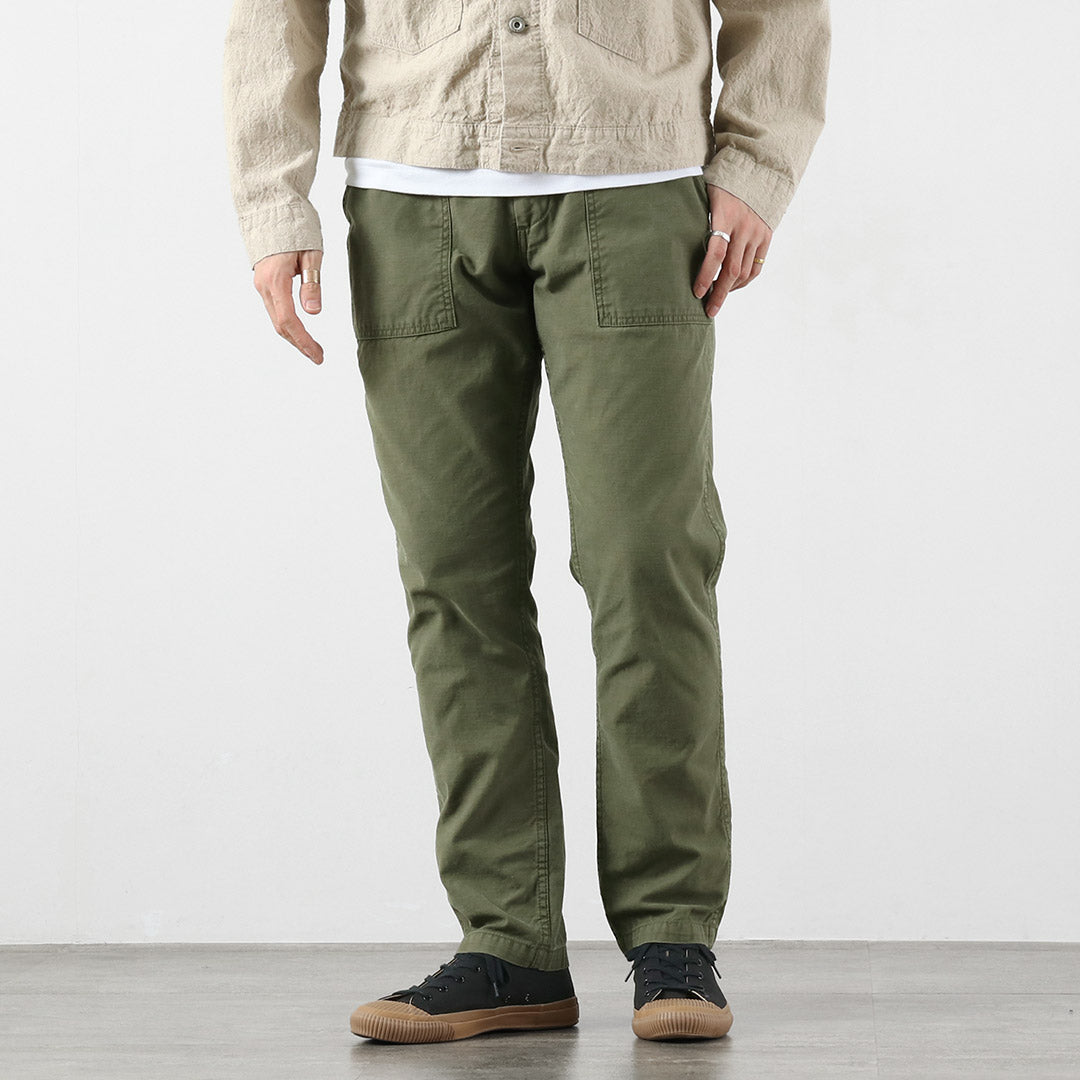 Blue refabric / Tapered Baker Pants Sulfur-Dyed Back Satin