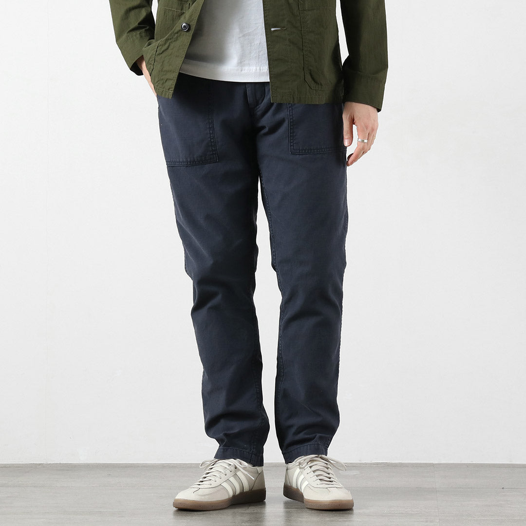 Blue refabric / Tapered Baker Pants Sulfur-Dyed Back Satin