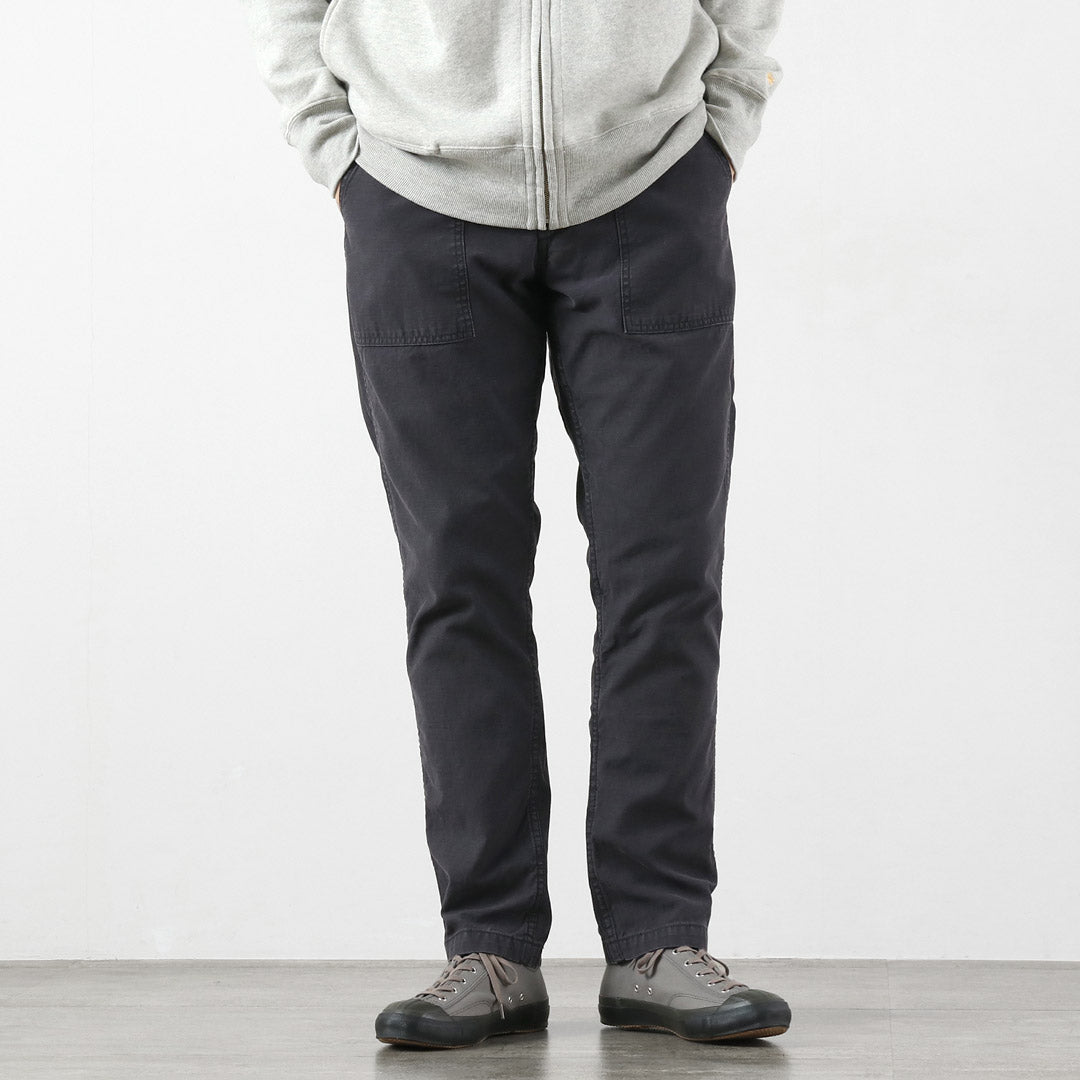 Blue refabric / Tapered Baker Pants Sulfur-Dyed Back Satin