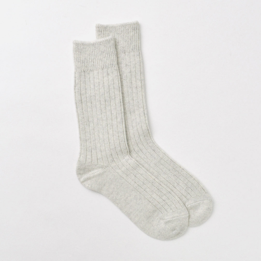 ROTOTO / Cotton Wool Ribbed Crew Socks