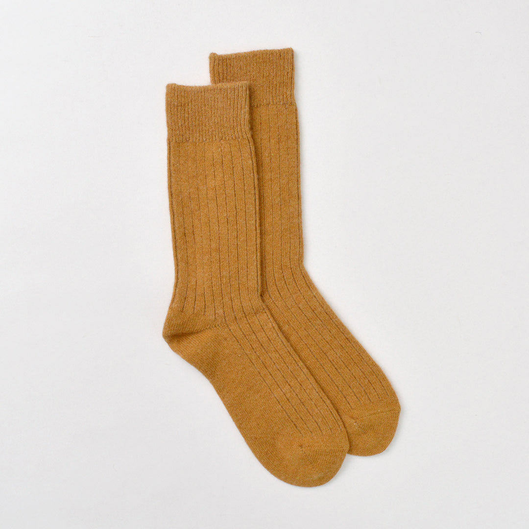 ROTOTO / Cotton Wool Ribbed Crew Socks