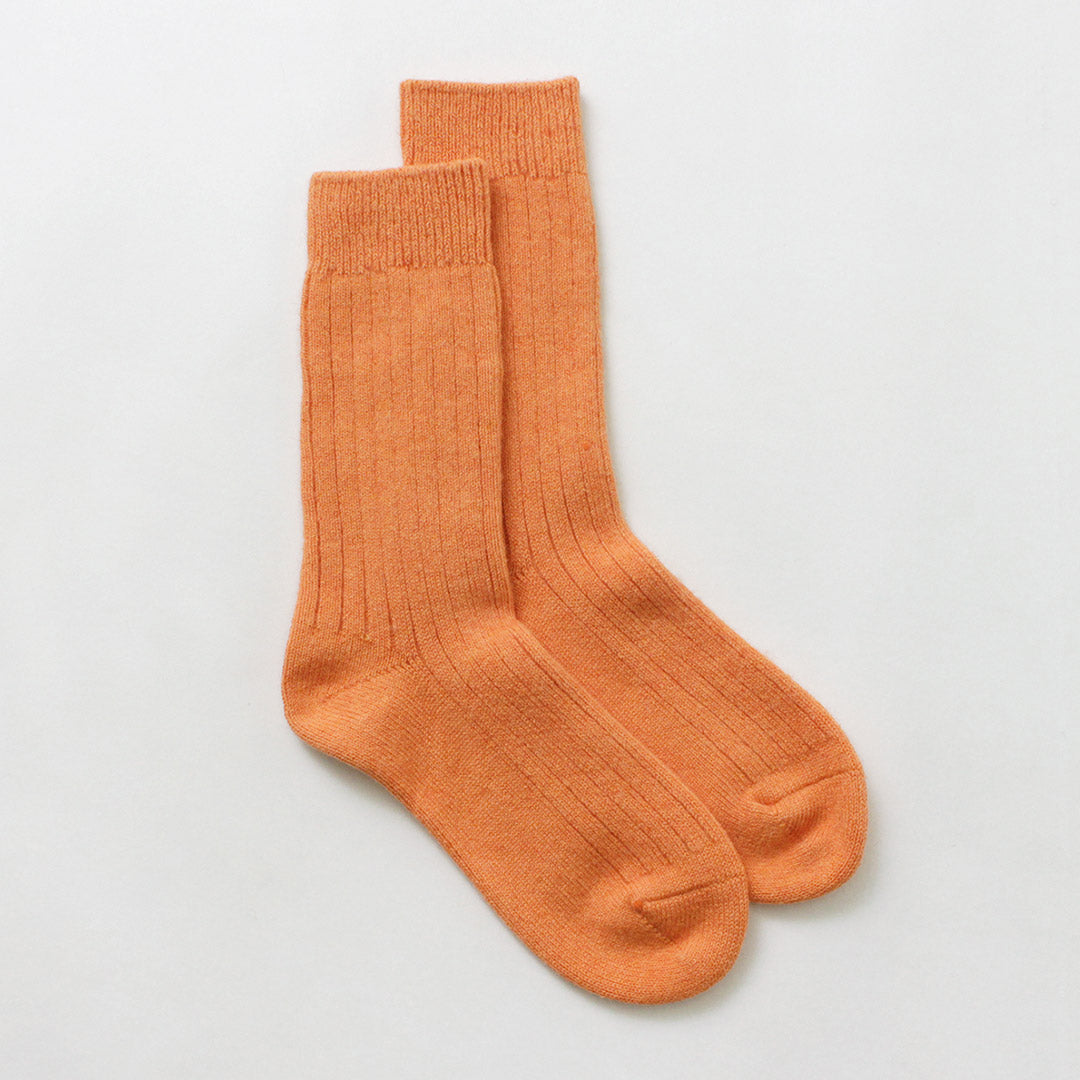 ROTOTO / Cotton Wool Ribbed Crew Socks