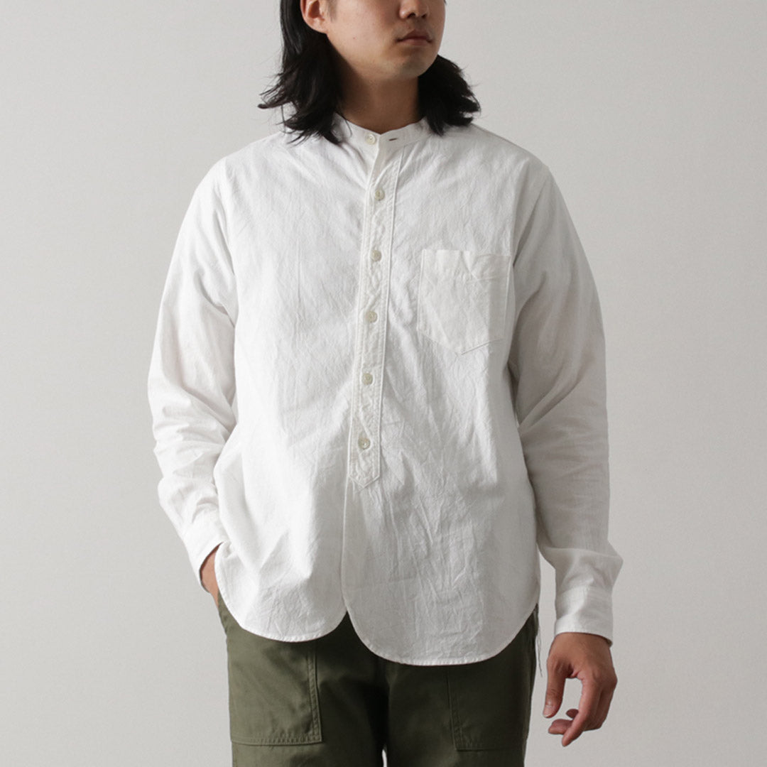 FOB FACTORY / F3429 長袖立領牛襯衫
